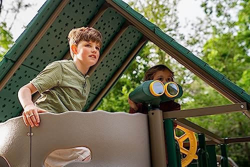 Lifetime Big Stuff Two-Slide Swing Set Playset Earthtone