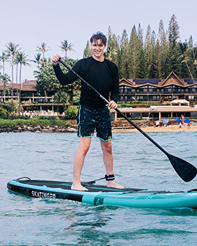 Skatinger Extra Wide Inflatable Paddle Board Light Green 11x34
