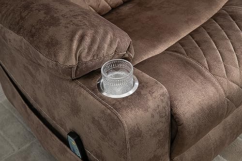 FANYE Electric Power Lift Chair with Massage and Heat, Brown V
