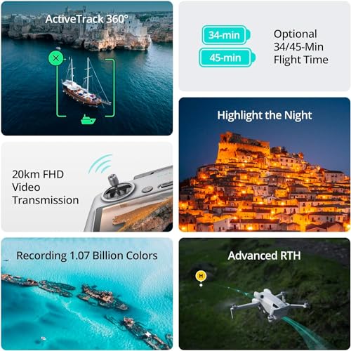 DJI Mini 4 Pro Folding Drone RC-N2 Remote 4K HDR Gray