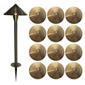 Ignite 12V LED Brass Pathway Landscape Lighting - 12 (3 Watt) Fixtures Brass