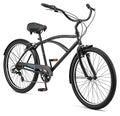 Schwinn Huron Adult Beach Cruiser Bike 26-Inch 7-Speed Black
