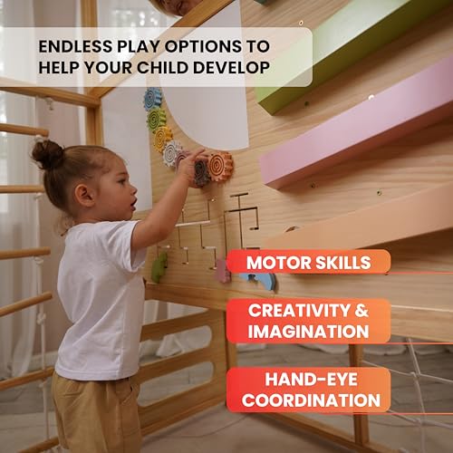Avenlur Indoor Playground Montessori Gym – Alpine Wooden Jungle Gym for Kids Ages 2-8