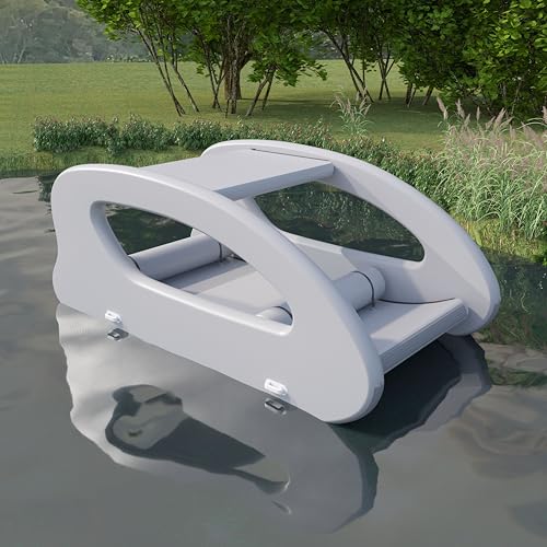 EJIA Inflatable Electric Boat Portable Solar-Powered PVC White