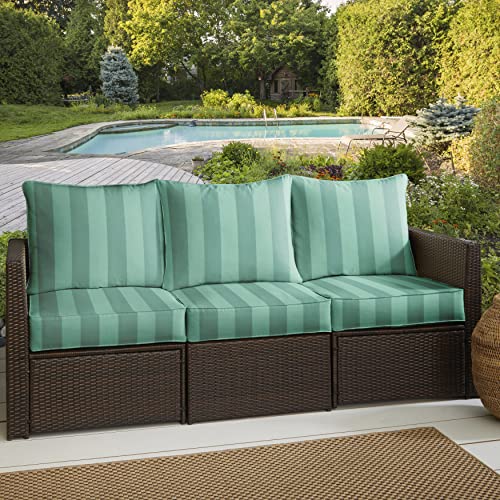 Mozaic Sorra Home Richloom Outdoor/Indoor Deep Seating Sofa Pillow and Cushion Set 25in x 25in x 5in Preview Lagoon