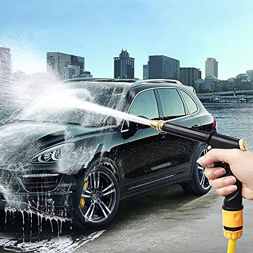 C/H Garden Hose Pipe 5m Flexible Watering Hose with Spray Gun Yellow