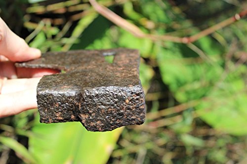 Unknown European Medieval German Iron Axe with Key-Shape Hole #12A Black
