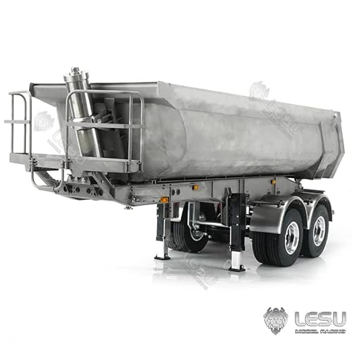 TOUCAN RC HOBBY LESU Metal Hydraulic Dumper Trailer Pump for 1/14 Tractor Truck Gray