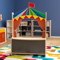 Classroom Essentials Wooden Puppet Theater with Chalkboard Beech