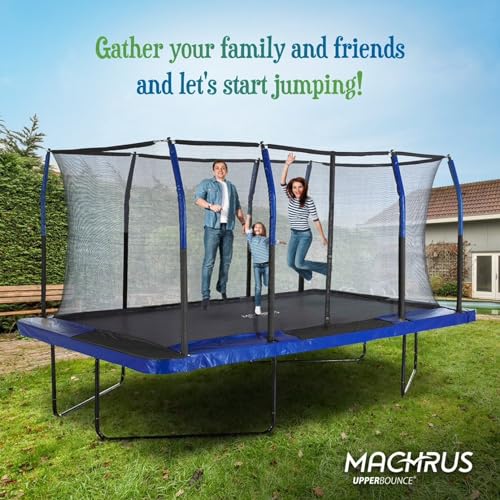 Upper Bounce Rectangular Trampoline Set with Enclosure Blue/Black