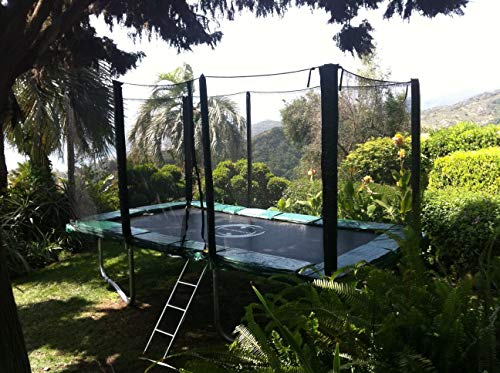 Best Trampoline USA Rectangle Gymnastics Trampoline with Net Enclosure Heavy Duty 750lbs Capacity