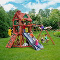 Gorilla Playsets Double Down II Wood Swing Set Redwood