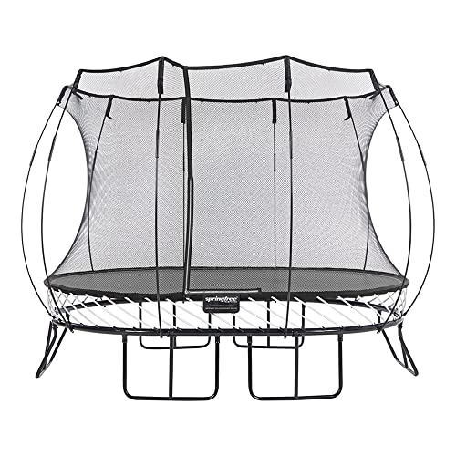 Springfree Medium Oval Trampoline 8x11 ft with FlexrStep V2 Black