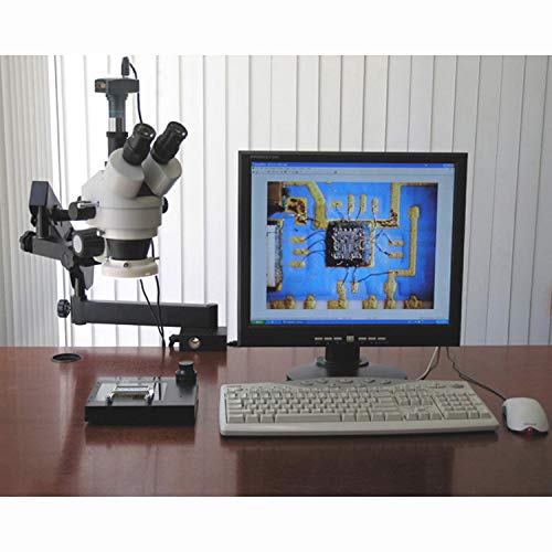 AmScope Professional Trinocular Stereo Zoom Microscope 7X-90X Magnification Clear