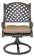 BOTARO Nassau Outdoor Patio 4 Swivel Rocker Dining Chairs Dark Bronze