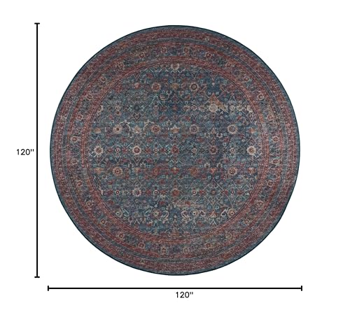 Dalyn Jericho JC7 Navy Soft Round Rug 10' x 10'