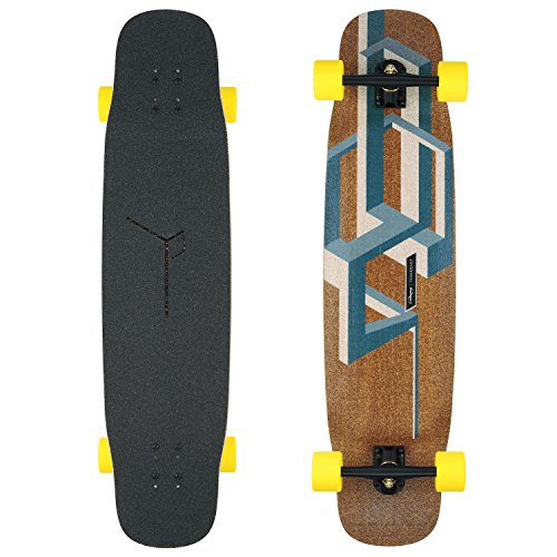 Loaded Boards Basalt Tesseract Bamboo Longboard Skateboard Complete Dark Blue