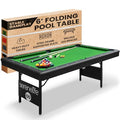 SereneLife Folding Pool Table Green