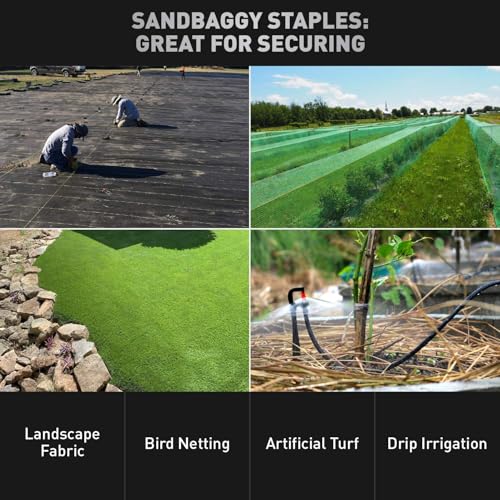 Sandbaggy 20,000-Count Rust-Free 6-Inch Galvanized Landscape Staples