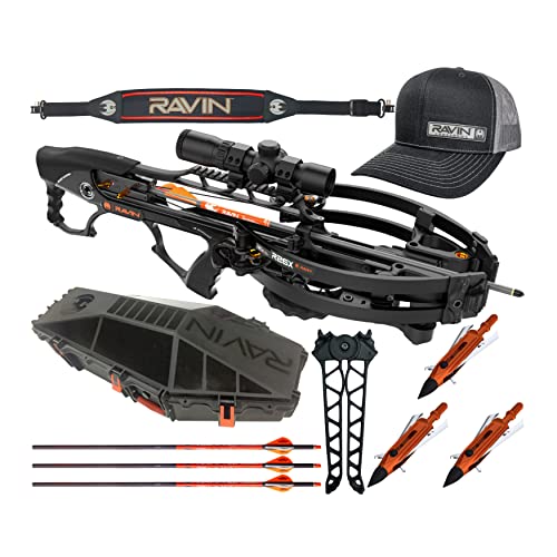 RAVIN Crossbows R26X Bundle with Hard Case, Sling, Broadheads, Bi-Pod & Hat