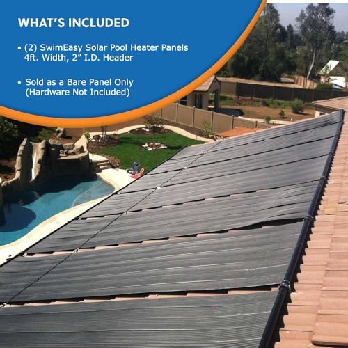 SolarPoolSupply Universal Solar Pool Heater Panel Replacement (2-Pack) 4' X 8' - 15-20 Year Life Expectancy