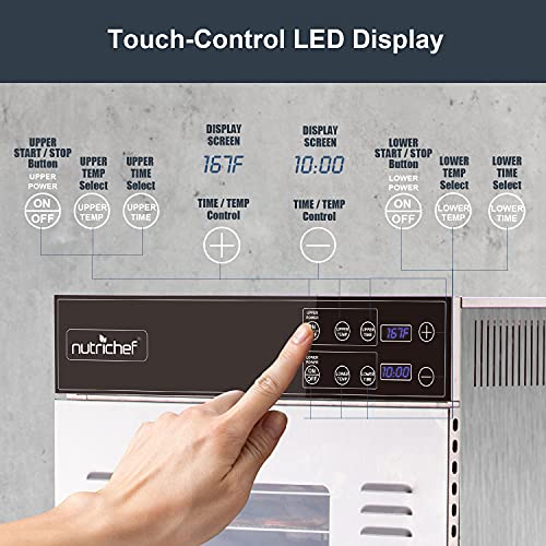 NutriChef Commercial Electric Food Dehydrator Stainless Steel