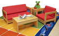 Learningground Preschool Birch School Home Living Room Set 3-Pieces Red