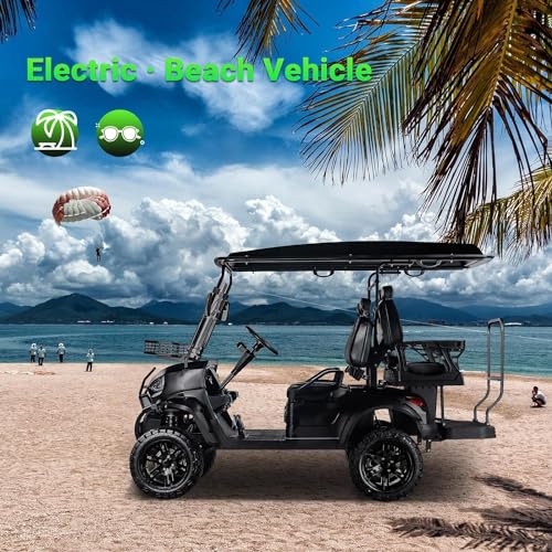 StandbyMe Golf Cart Electric 48V 5000W AC Motor 18 Inch Off Road Tires Black