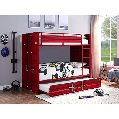 Acme Cargo Twin Over Twin Bunk Bed Red