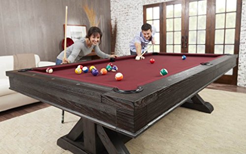 Playcraft Brazos River 8' Slate Pool Table Weathered Black Brown