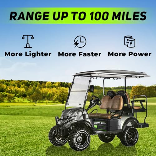 Cxeny 51.2V 150Ah LiFePO4 Golf Cart Battery with 18A Charger & Mobile App