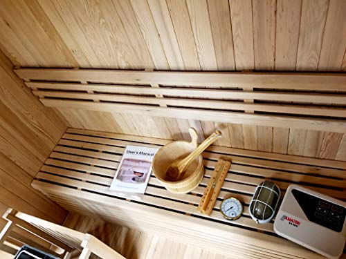 MCP Sauna Canadian Hemlock Wood Traditional Swedish 4 Person Indoor Sauna Spa 72