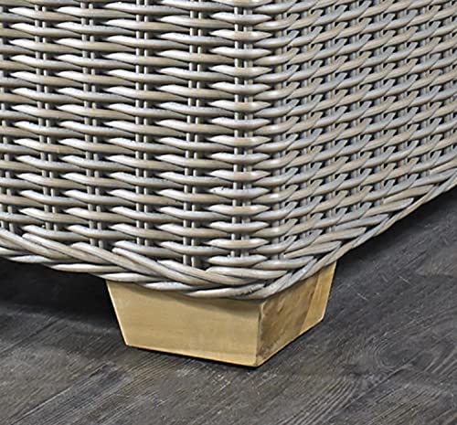 Padma's Plantation Nautilus Outdoor Lounge Chair 34 x 37 x 37 in Kubu Grey