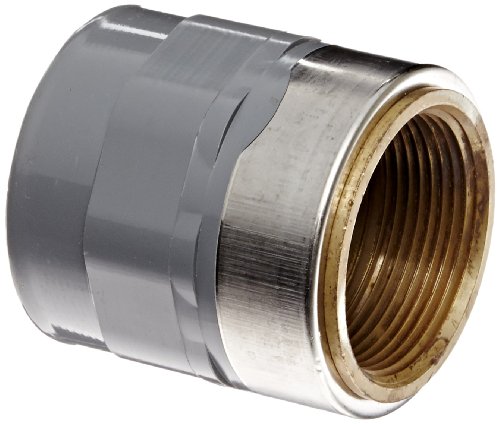 Spears Manufacturing CPVC Pipe Fitting Adapter Schedule 80 Gray 1-1/2" Socket x Brass NPT Female