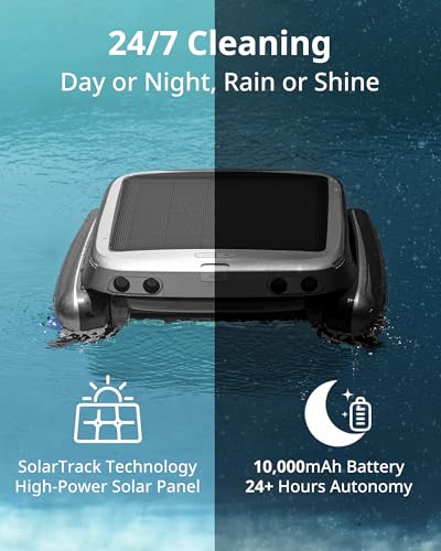 Beatbot iSkim Ultra Solar Robotic Pool Skimmer Silver Gray
