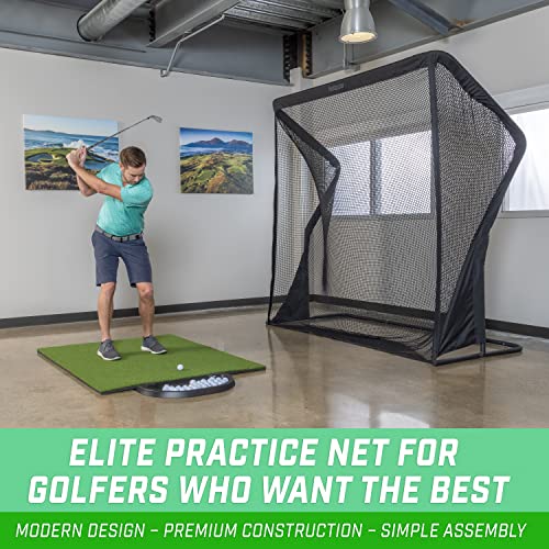 GoSports Elite Golf Practice Net with Steel Frame Black