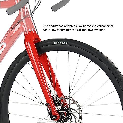 HEAD Pava 22 Speed Aluminum Road Bicycle with Carbon Fork Red