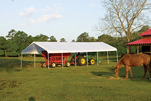 ShelterLogic 18' x 40' SuperMax Heavy Duty Steel Frame Canopy White
