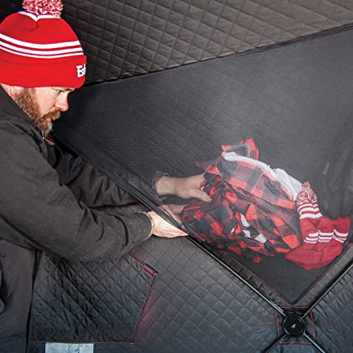 Eskimo FatFish 9416i Insulated Portable Pop-Up Ice Fishing Shelter Red, 7-9 Person