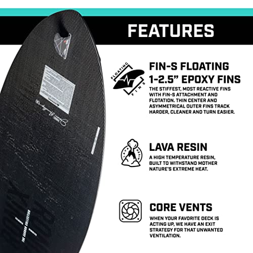 Ronix Carbon Air Core 3 - Skimmer - Wakesurf Board Black 4'4