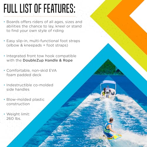 ZUP You Got This 2.0 Board All-in-One Kneeboard Wakeboard Wakeskate Wakesurf Board Blue