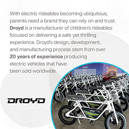 Droyd Electric Mini Balance Bike Kids 6+ 200W 14in Tire White