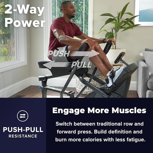 TEETER Power10 Rower 2-Way Magnetic Resistance Elliptical - Black