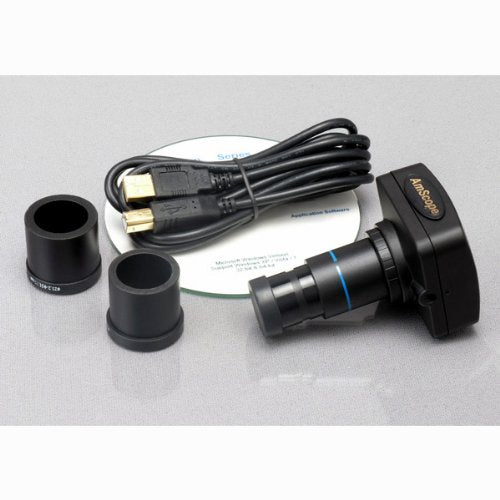 AmScope Digital Trinocular Stereo Zoom Microscope with 5MP Camera White