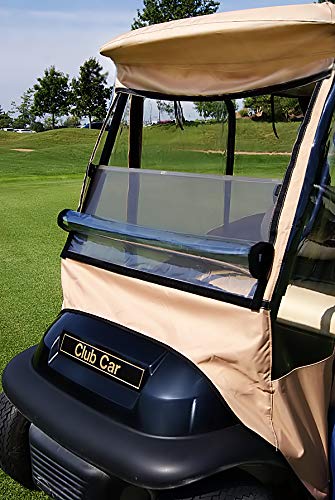 DOORWORKS GOLF CART ENCLOSURES Blue Universal Golf Cart Cover with Travel Bag - Portable & Drivable 4-Sided - Fits EZGO TXT RXV & Club Car DS Precedent Onward (Blue, 60” L X 44” W)