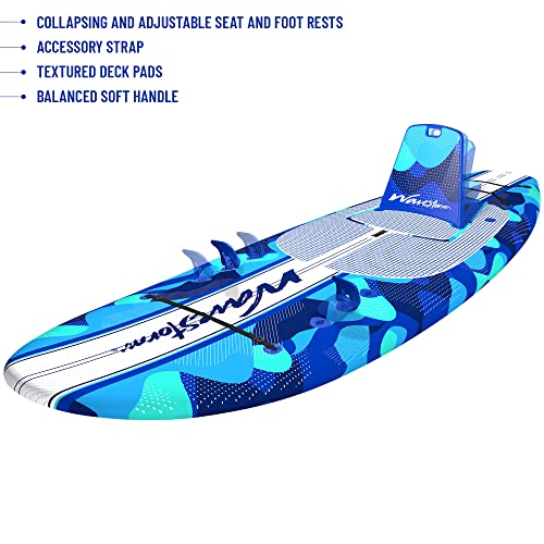 WAVESTORM 9ft6 SUP Kayak Hybrid Stand Up Paddleboard Foam Soft Top Blue