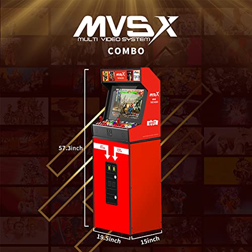 UNICO NEOGEO MVSX Arcade with 50 SNK Retro Games, 17" Screen Red