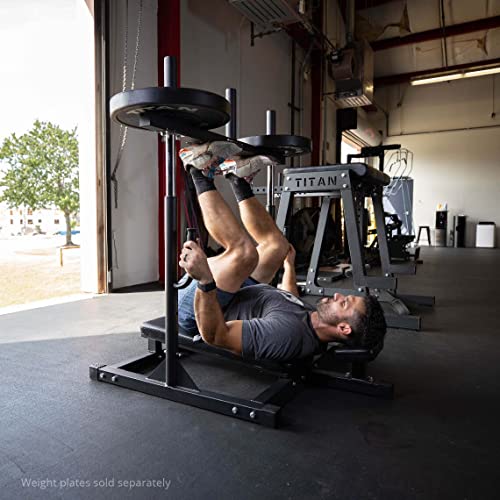 Titan Fitness Vertical Leg Press Machine 400 LB Capacity Diamond Footplate Olympic Plate Compatible