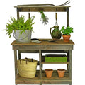 EST. LEE DISPLAY L D 1902 Rustic Gardening Workbench Outdoor Potting Table Natural