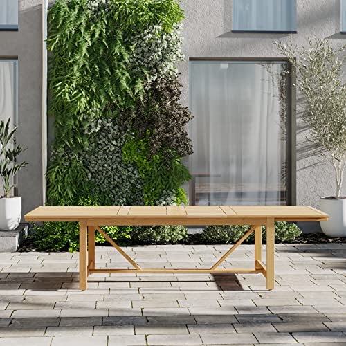 Amazonia Brampton 13-Piece Rectangular Extendable Dining Set Brown